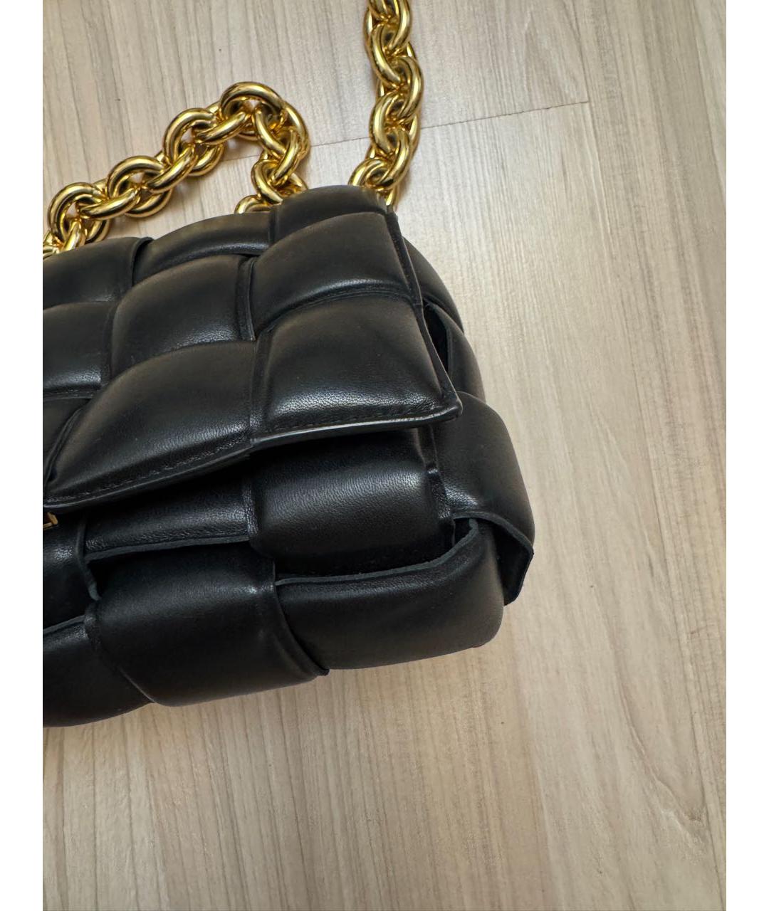 BOTTEGA VENETA Черная кожаная сумка через плечо, фото 3