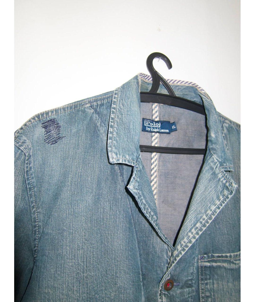 POLO RALPH LAUREN Синий хлопковый пиджак, фото 5