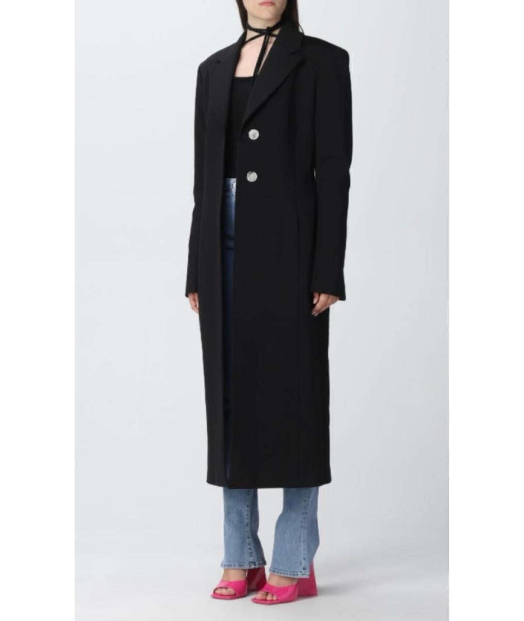 THE ATTICO Черное хлопковое пальто, фото 7