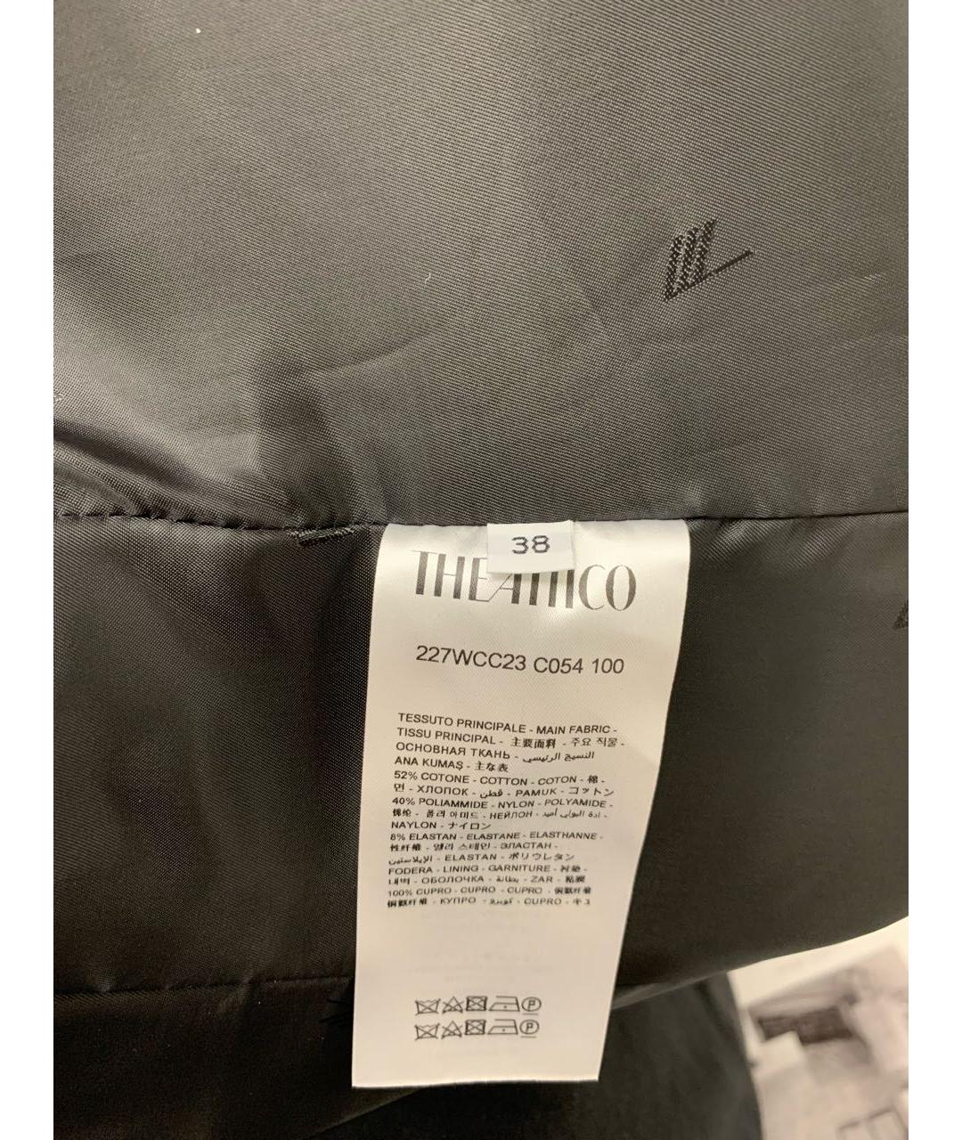 THE ATTICO Черное хлопковое пальто, фото 5