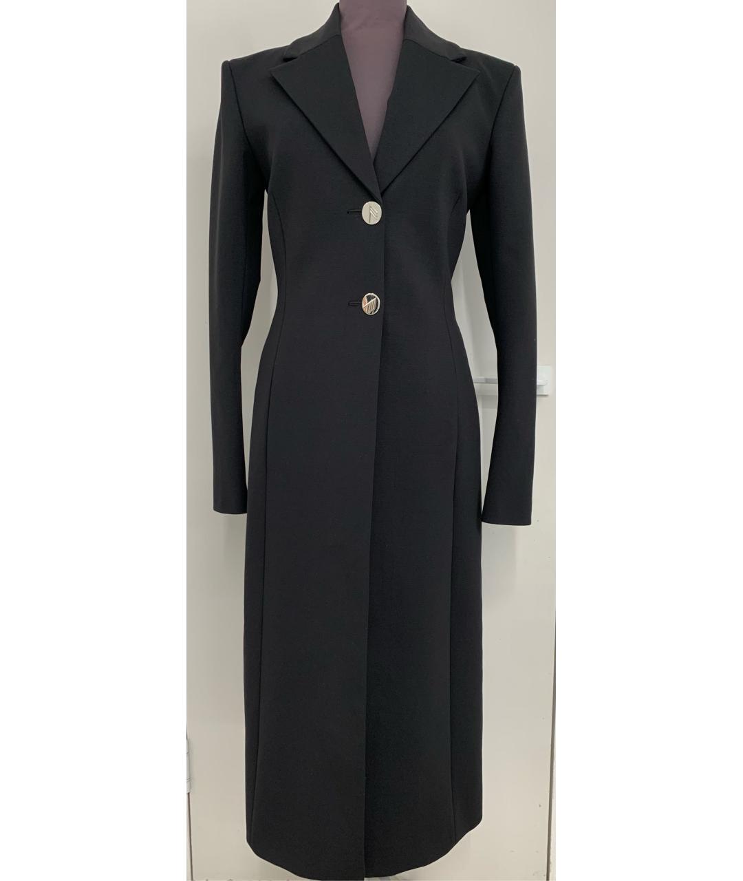 THE ATTICO Черное хлопковое пальто, фото 8