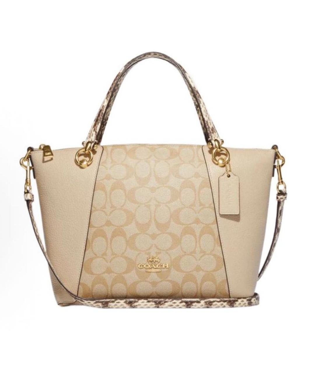COACH Бежевая сумка тоут, фото 9