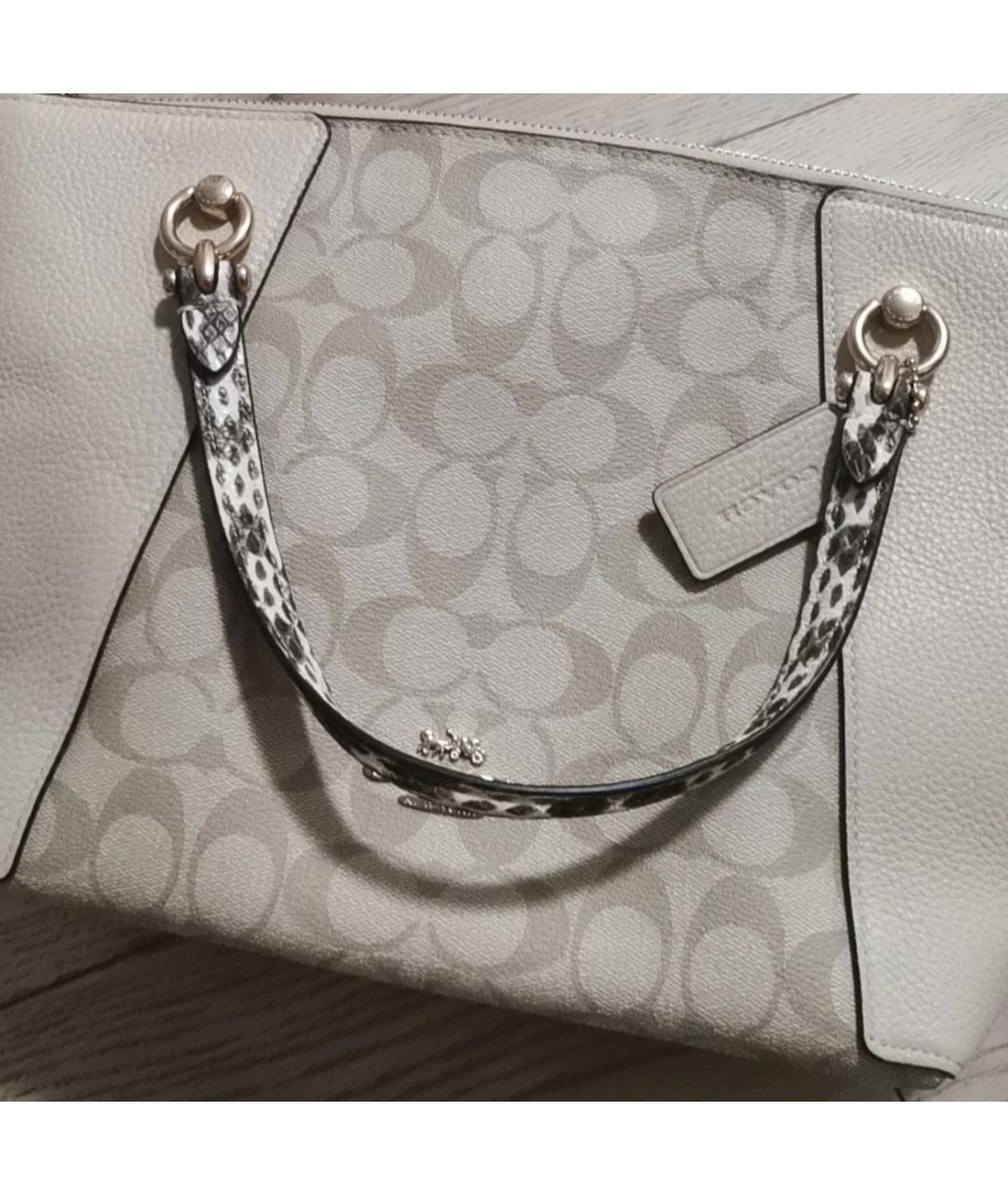 COACH Бежевая сумка тоут, фото 6