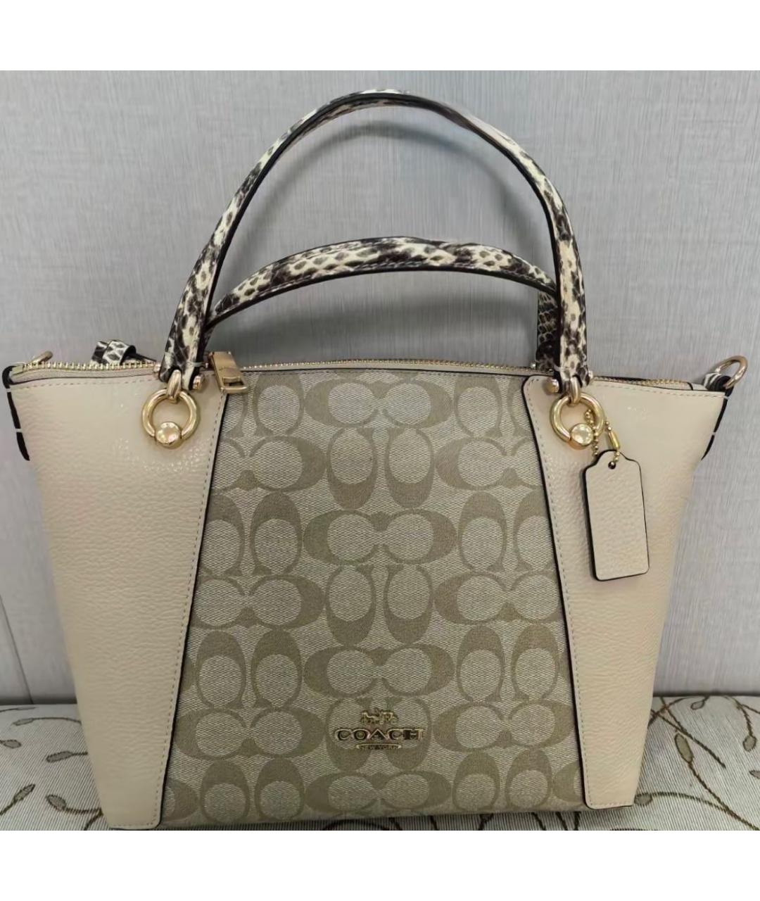 COACH Бежевая сумка тоут, фото 8