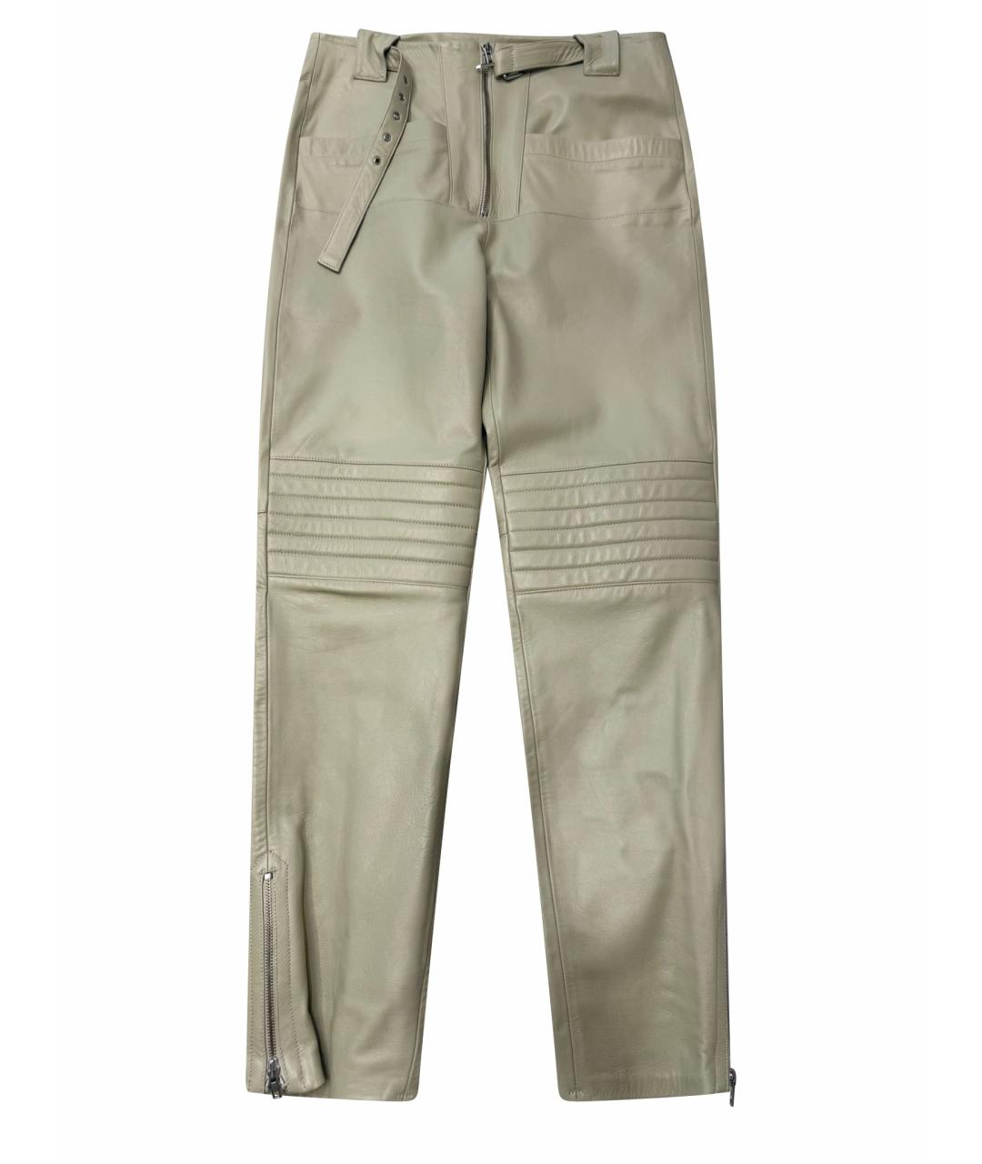 TWIN-SET Кожаные брюки узкие, фото 1