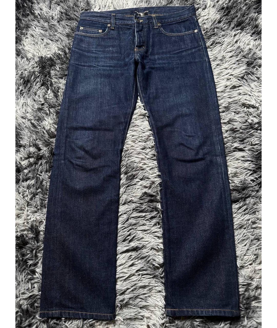 SAINT LAURENT Темно-синие хлопковые джинсы скинни, фото 9