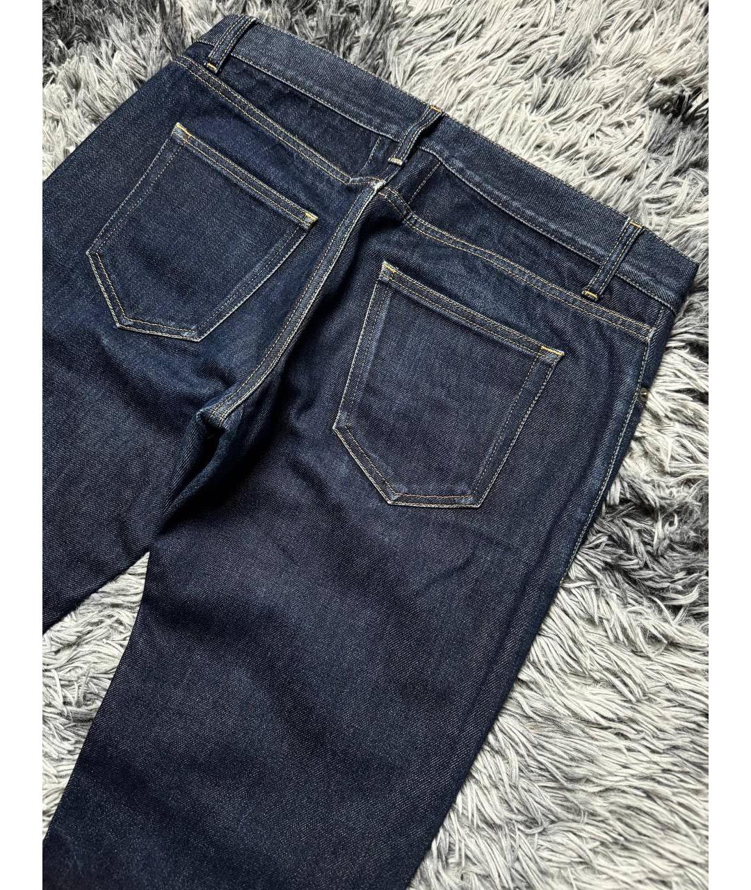 SAINT LAURENT Темно-синие хлопковые джинсы скинни, фото 2