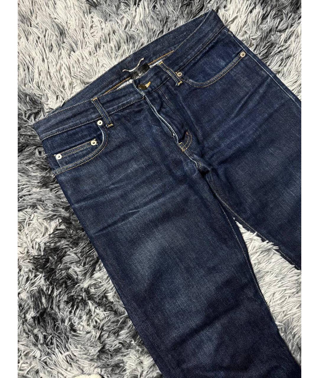 SAINT LAURENT Темно-синие хлопковые джинсы скинни, фото 4