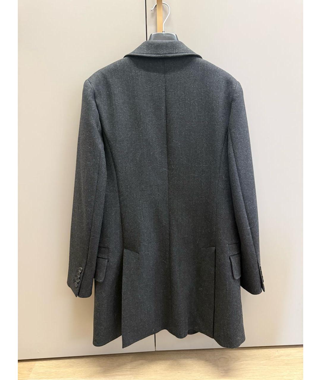 MAX MARA Антрацитовый шерстяной жакет/пиджак, фото 2