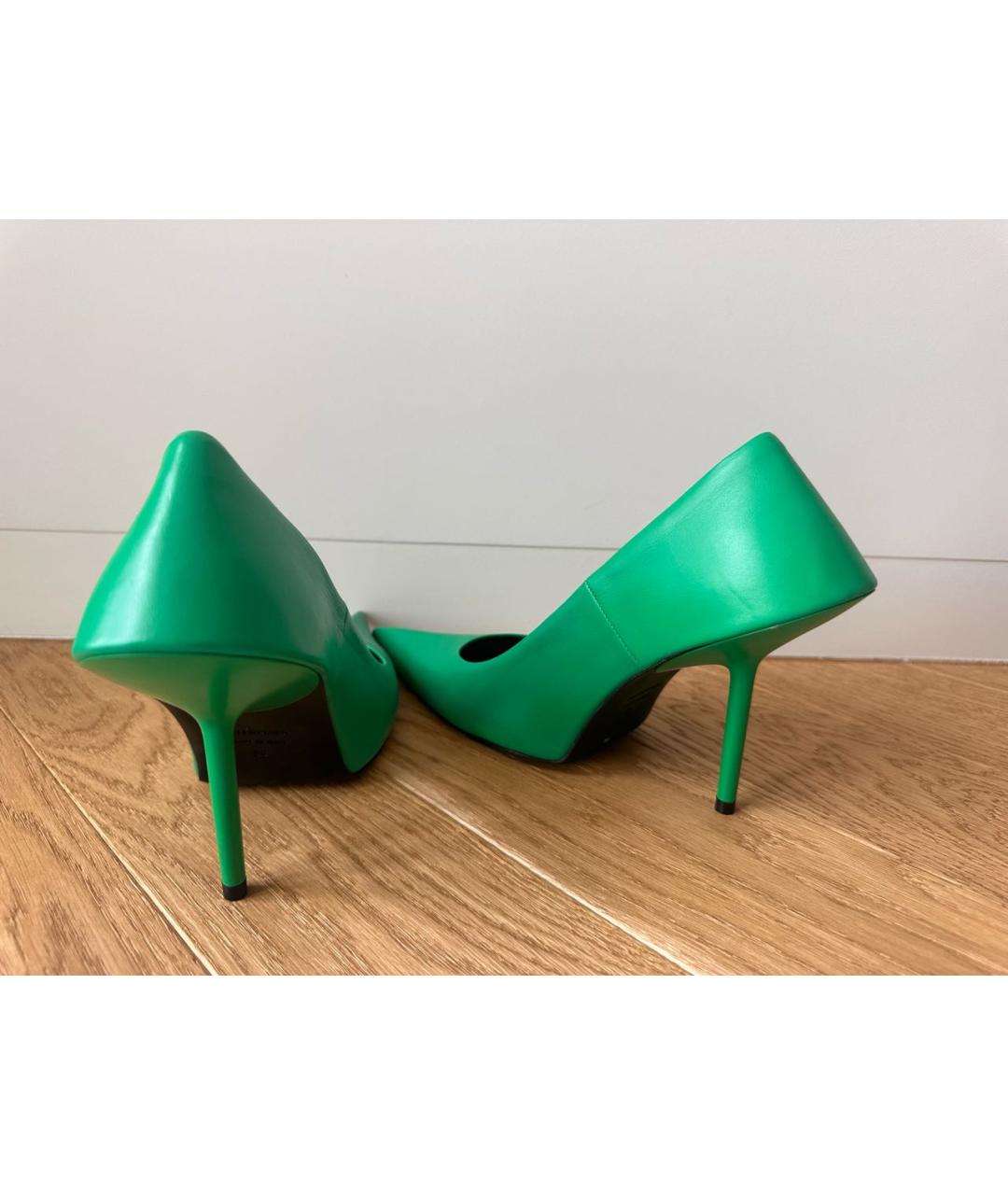 BALENCIAGA Зеленые кожаные туфли, фото 3