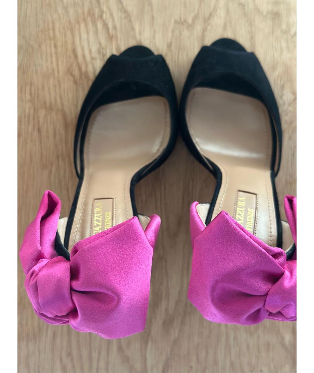 AQUAZZURA Черные замшевые туфли, фото 2