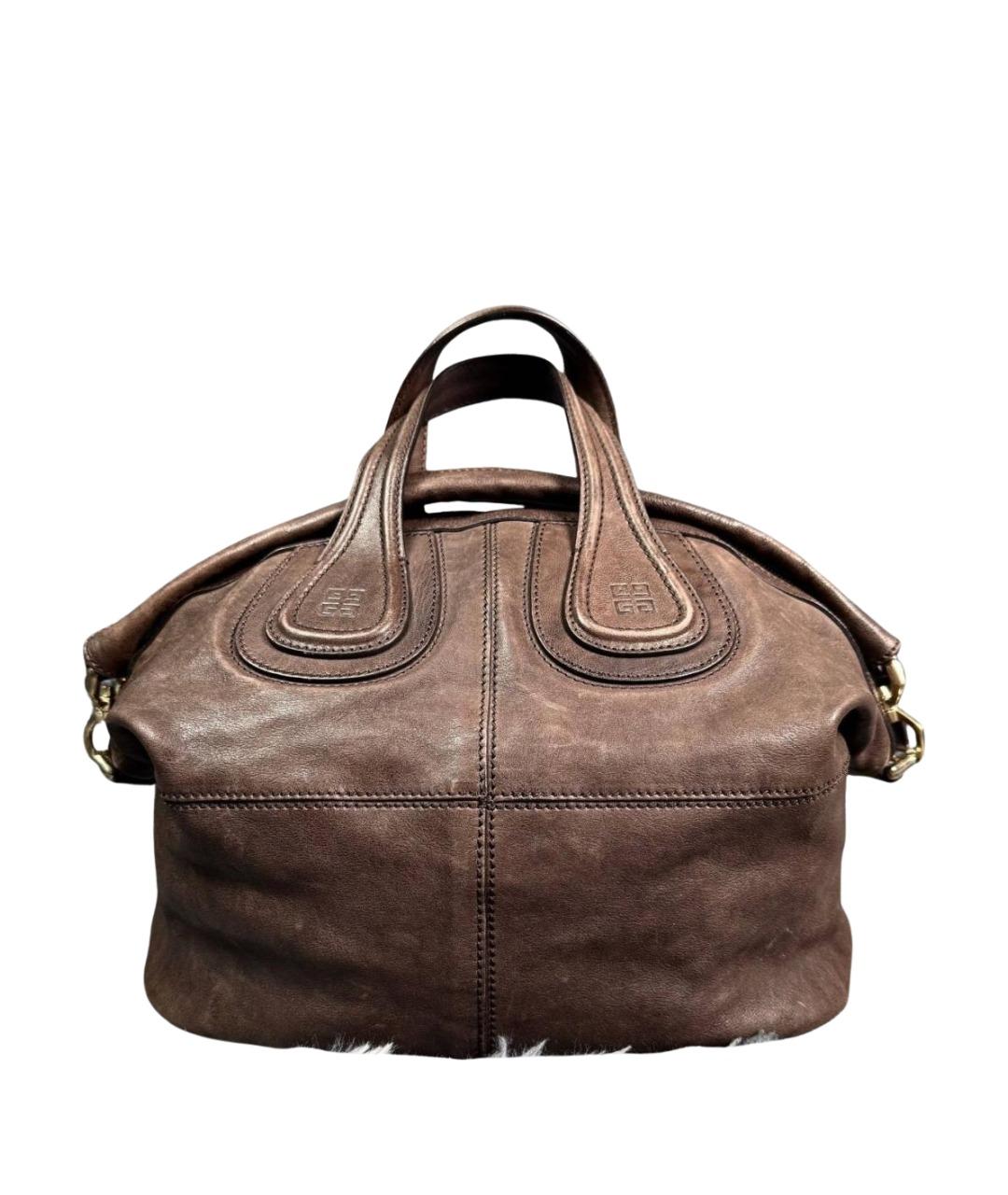 GIVENCHY Коричневая кожаная сумка с короткими ручками, фото 1