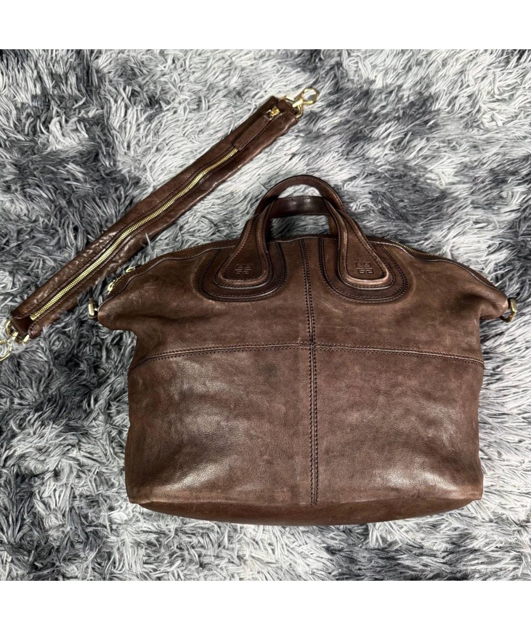 GIVENCHY Коричневая кожаная сумка с короткими ручками, фото 2
