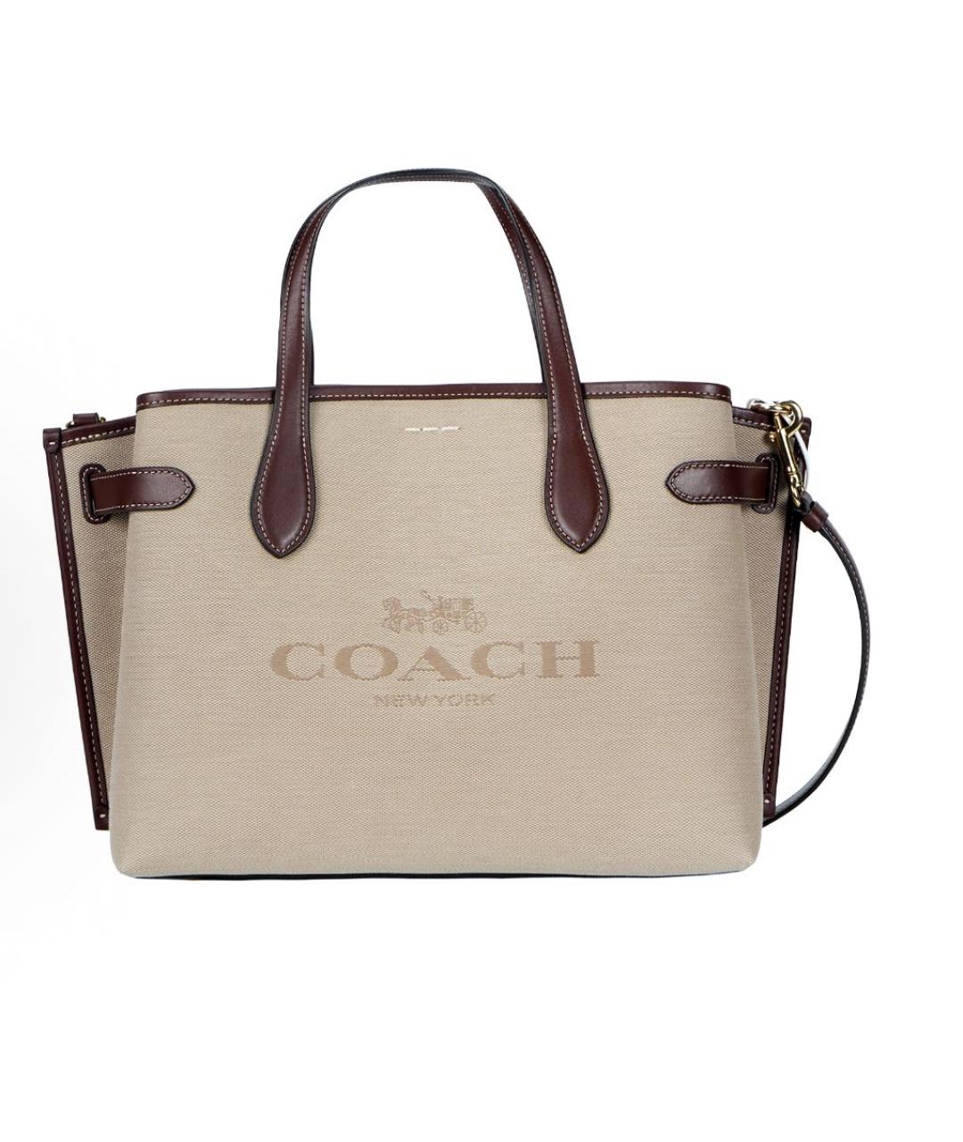 COACH Бежевая сумка тоут, фото 9