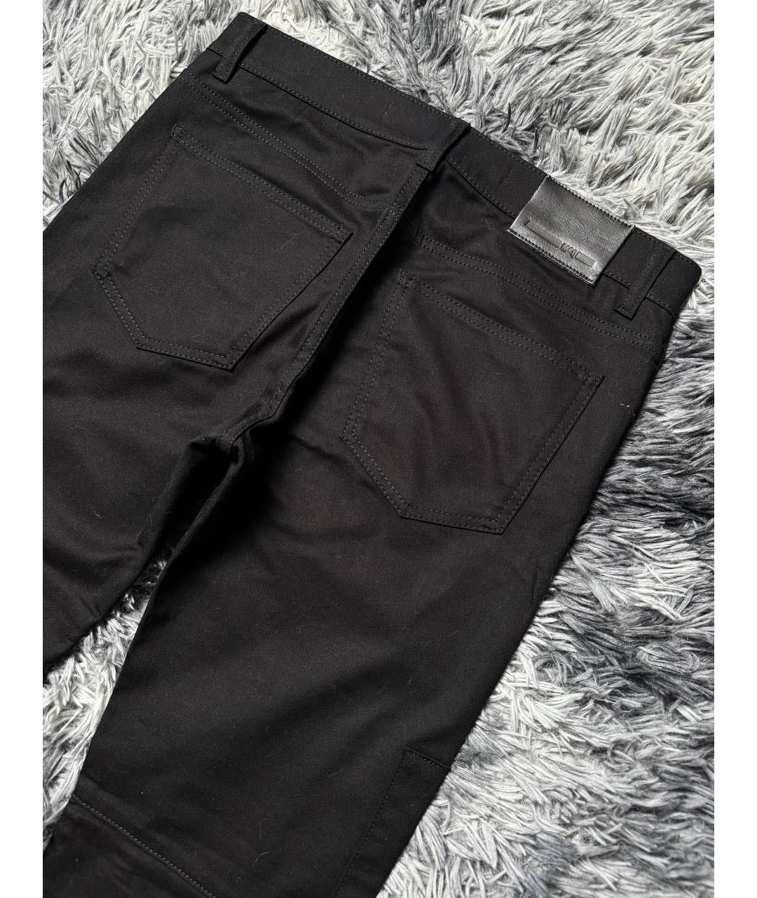 ALEXANDER MCQUEEN Черные хлопковые джинсы скинни, фото 2