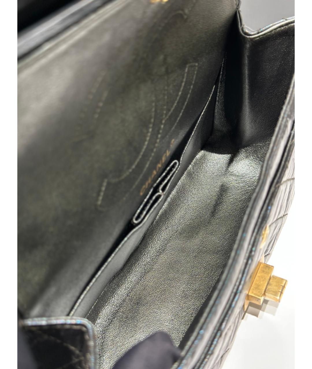 CHANEL Черная кожаная сумка через плечо, фото 6