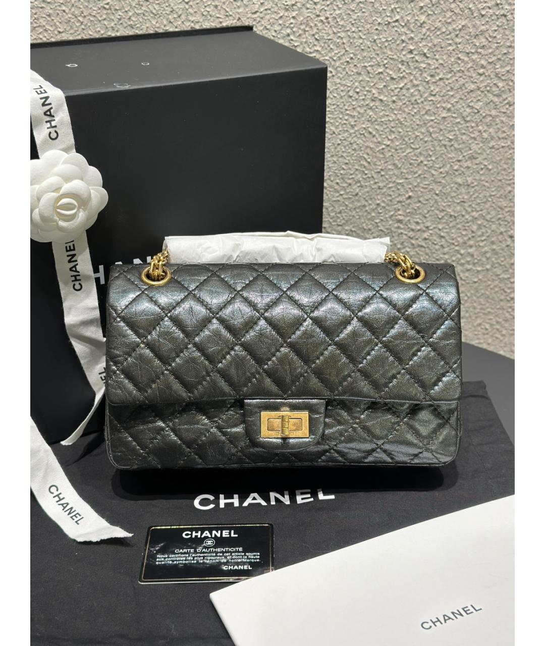 CHANEL Черная кожаная сумка через плечо, фото 10