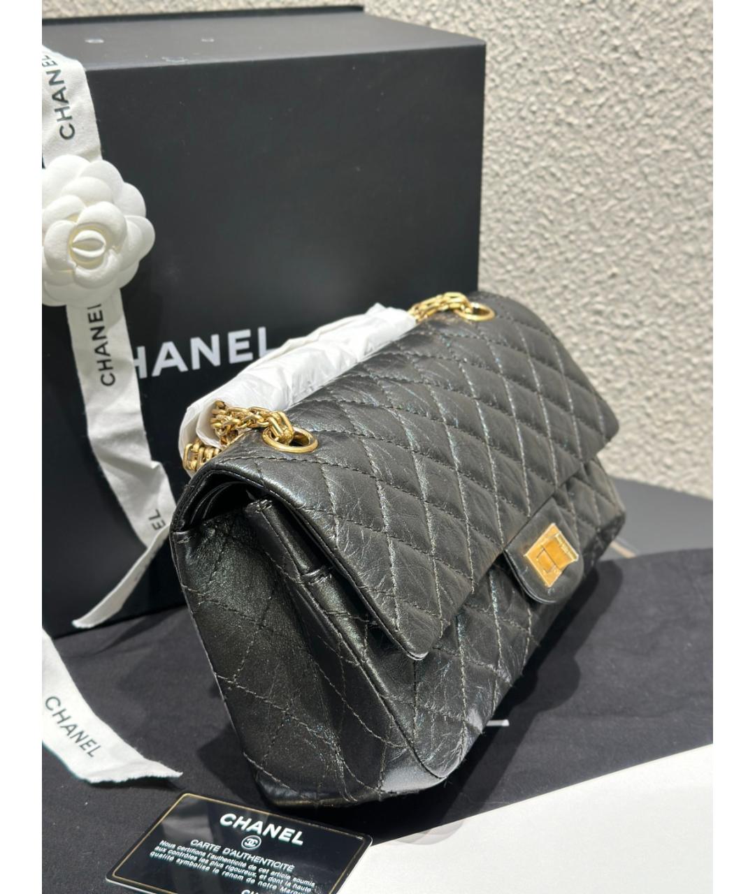 CHANEL Черная кожаная сумка через плечо, фото 7