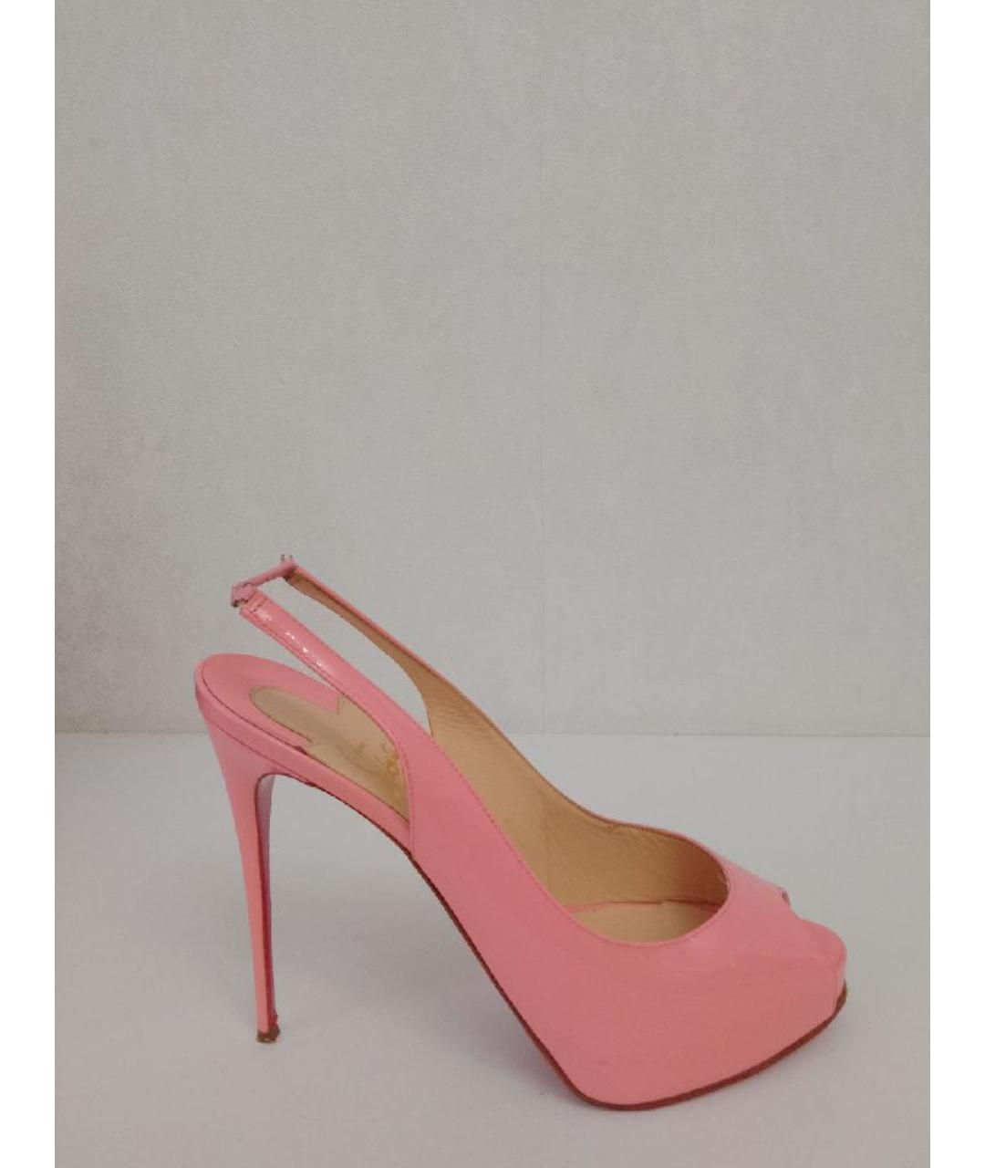 CHRISTIAN LOUBOUTIN Розовые туфли из лакированной кожи, фото 5