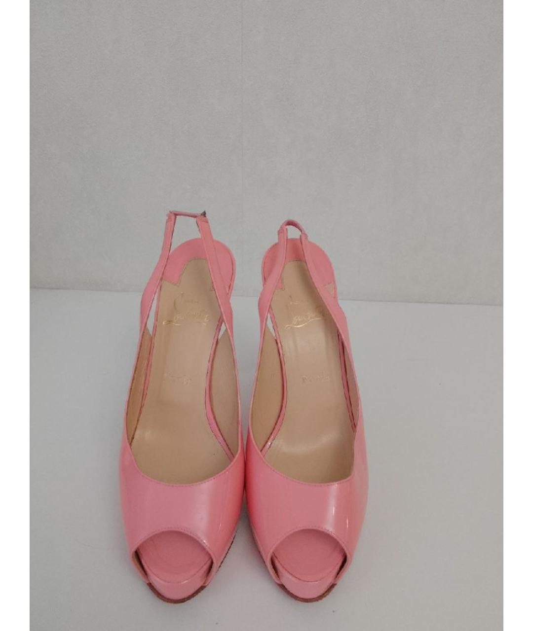 CHRISTIAN LOUBOUTIN Розовые туфли из лакированной кожи, фото 2
