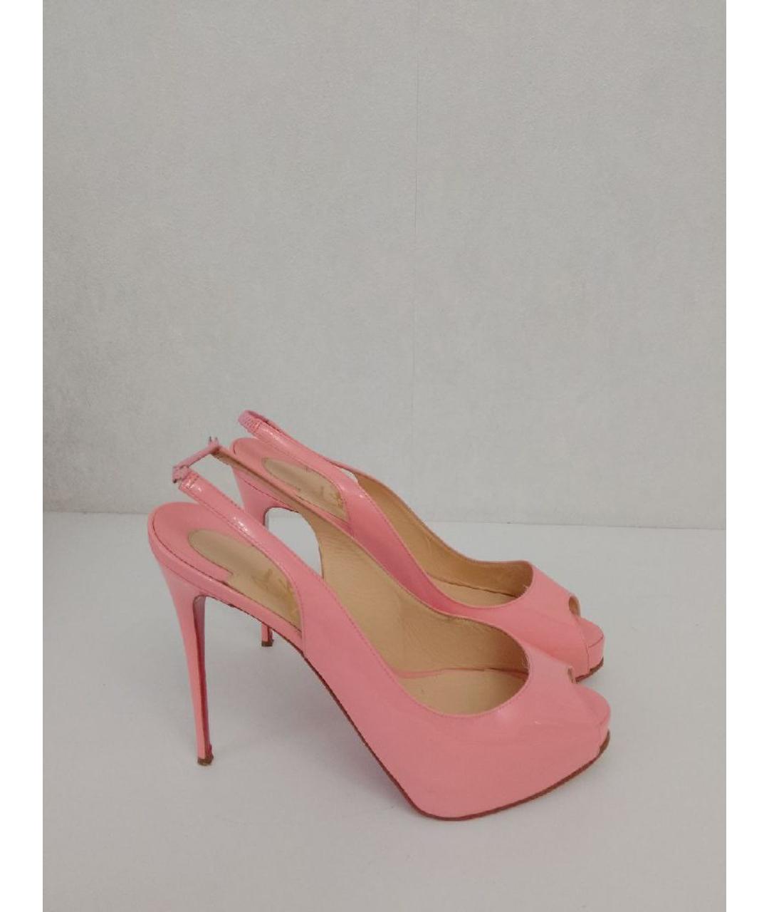 CHRISTIAN LOUBOUTIN Розовые туфли из лакированной кожи, фото 3