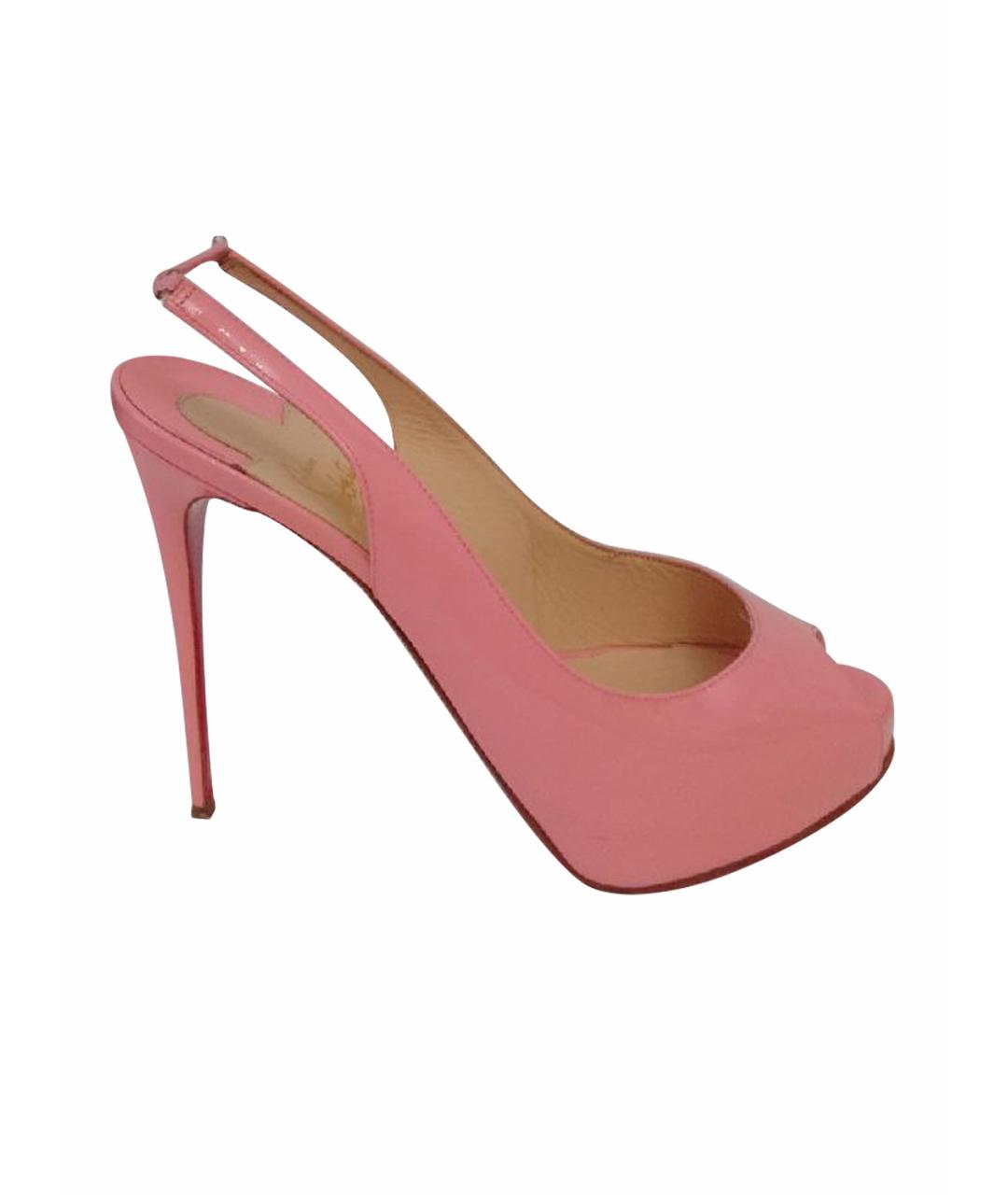 CHRISTIAN LOUBOUTIN Розовые туфли из лакированной кожи, фото 1