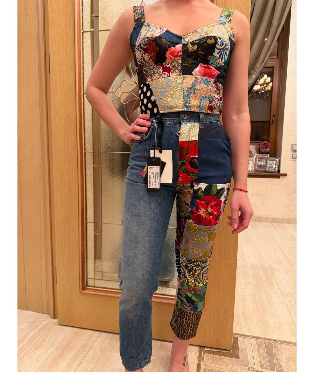 DOLCE&GABBANA Мульти хлопко-эластановый костюм с брюками, фото 6