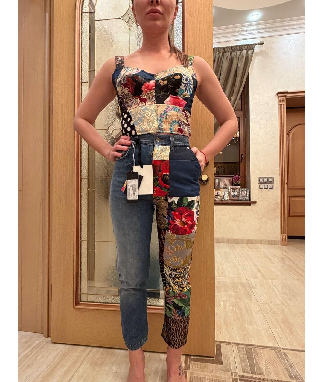 DOLCE&GABBANA Мульти хлопко-эластановый костюм с брюками, фото 5