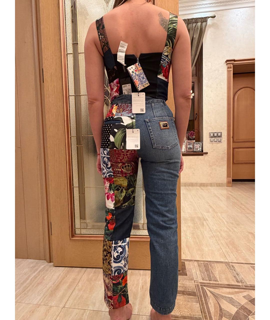 DOLCE&GABBANA Мульти хлопко-эластановый костюм с брюками, фото 4