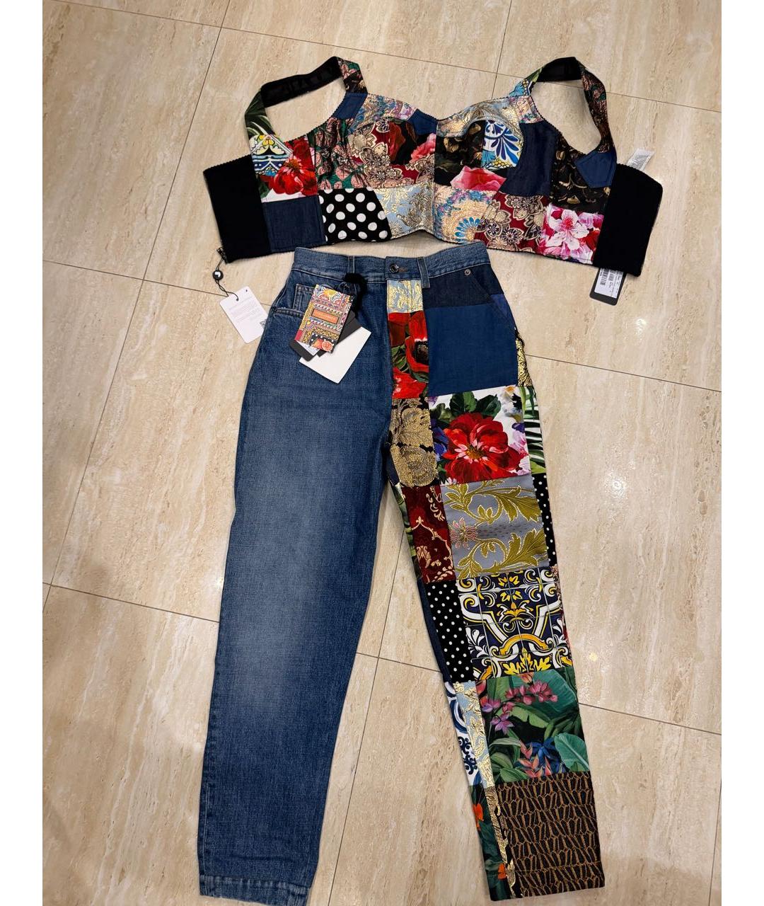 DOLCE&GABBANA Мульти хлопко-эластановый костюм с брюками, фото 2