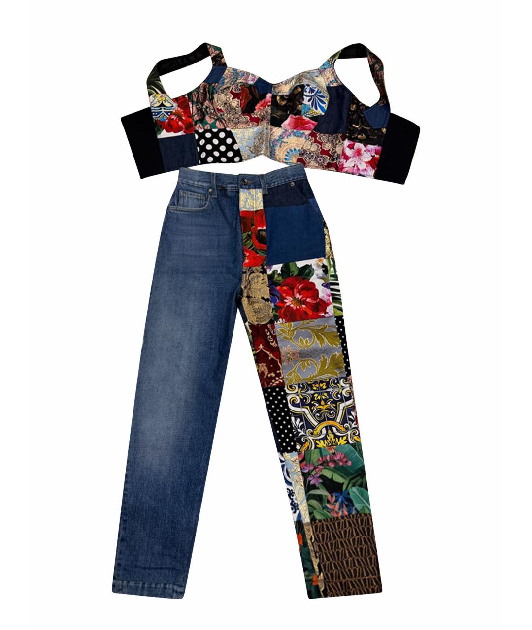 DOLCE&GABBANA Мульти хлопко-эластановый костюм с брюками, фото 1