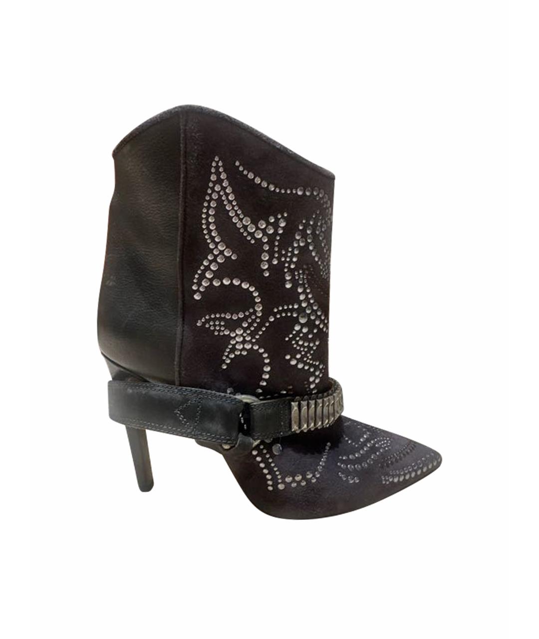 ISABEL MARANT Антрацитовые замшевые ботинки, фото 1