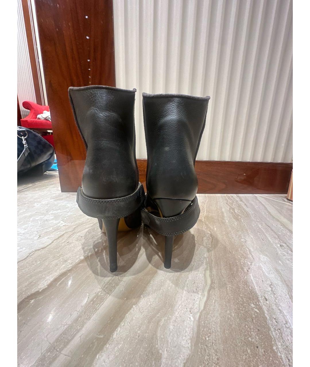 ISABEL MARANT Антрацитовые замшевые ботинки, фото 4