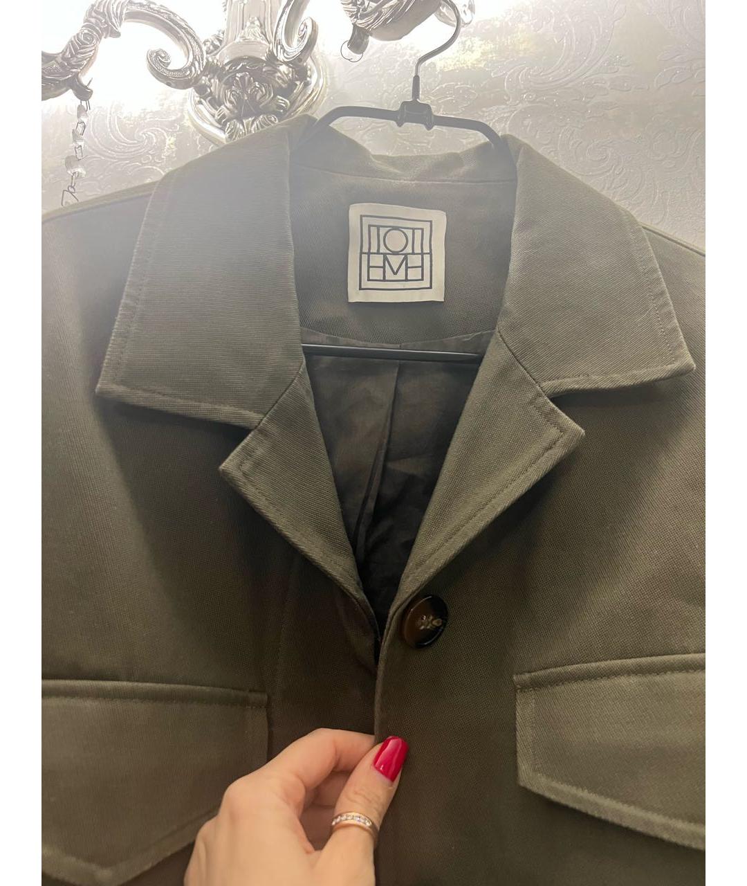 TOTEME Хаки хлопковый жакет/пиджак, фото 2