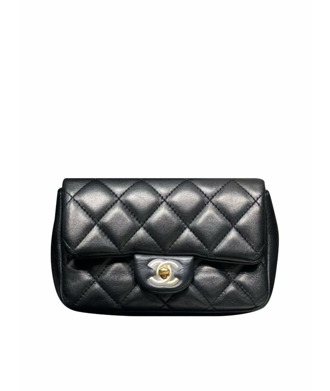 CHANEL Черная кожаная сумка через плечо, фото 1
