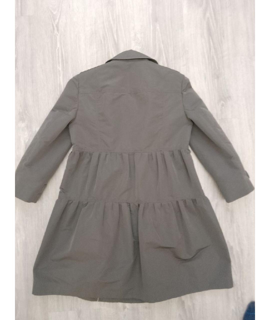 BURBERRY Серый полиэстеровый тренч/плащ, фото 2