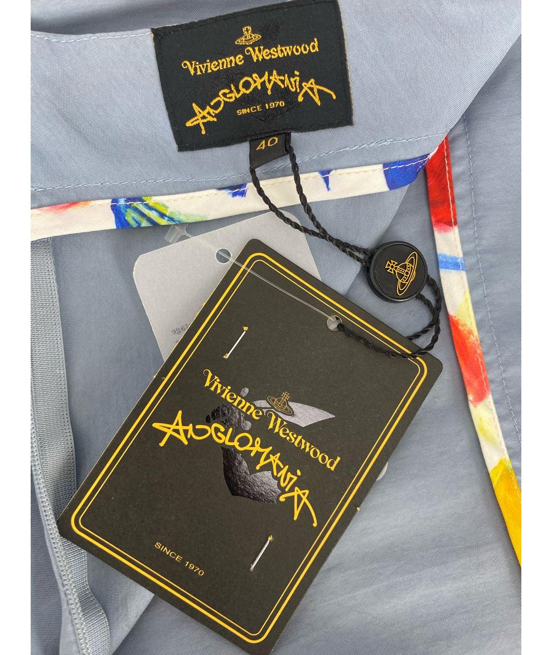 VIVIENNE WESTWOOD Голубая юбка макси, фото 4