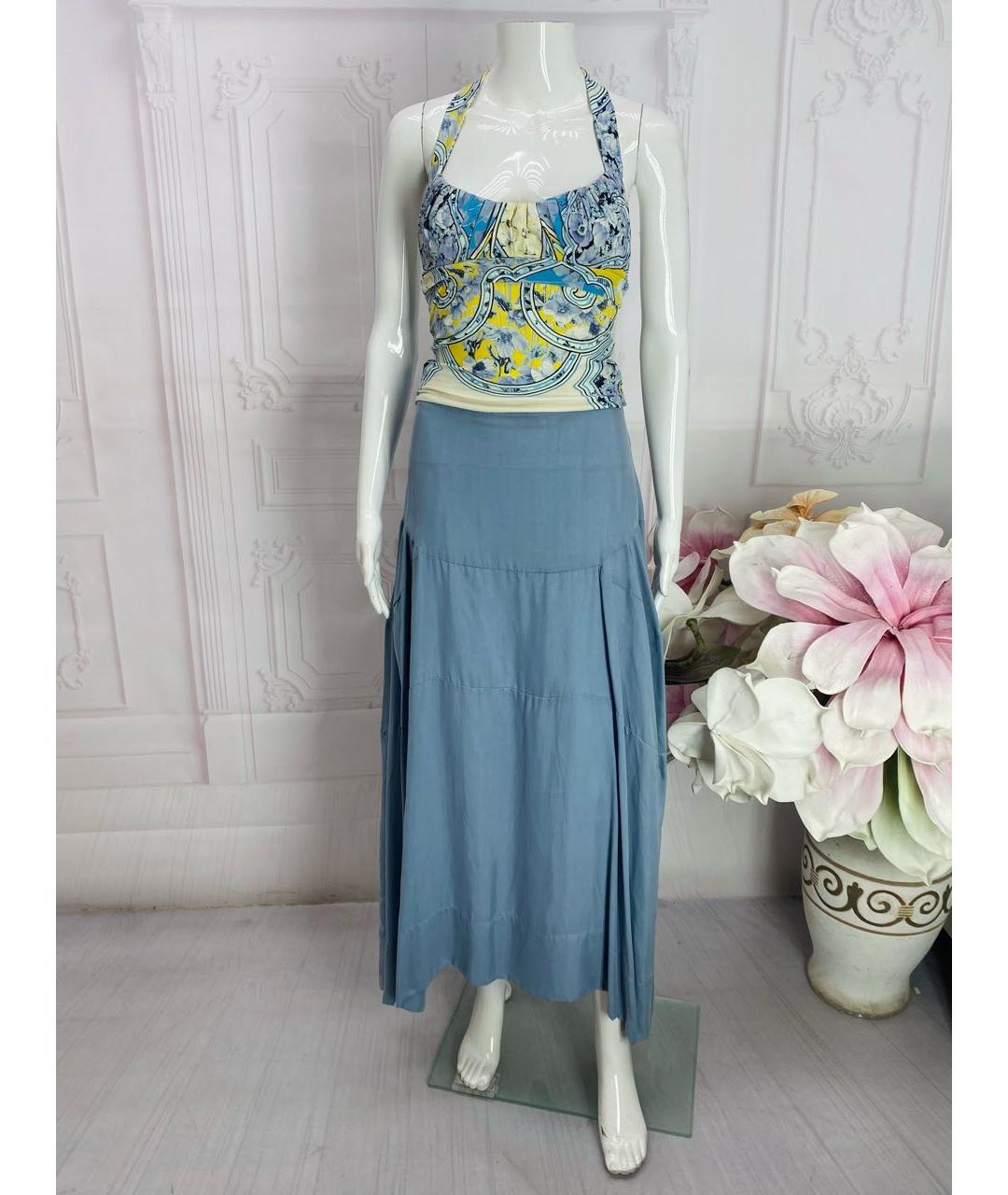 VIVIENNE WESTWOOD Голубая юбка макси, фото 6