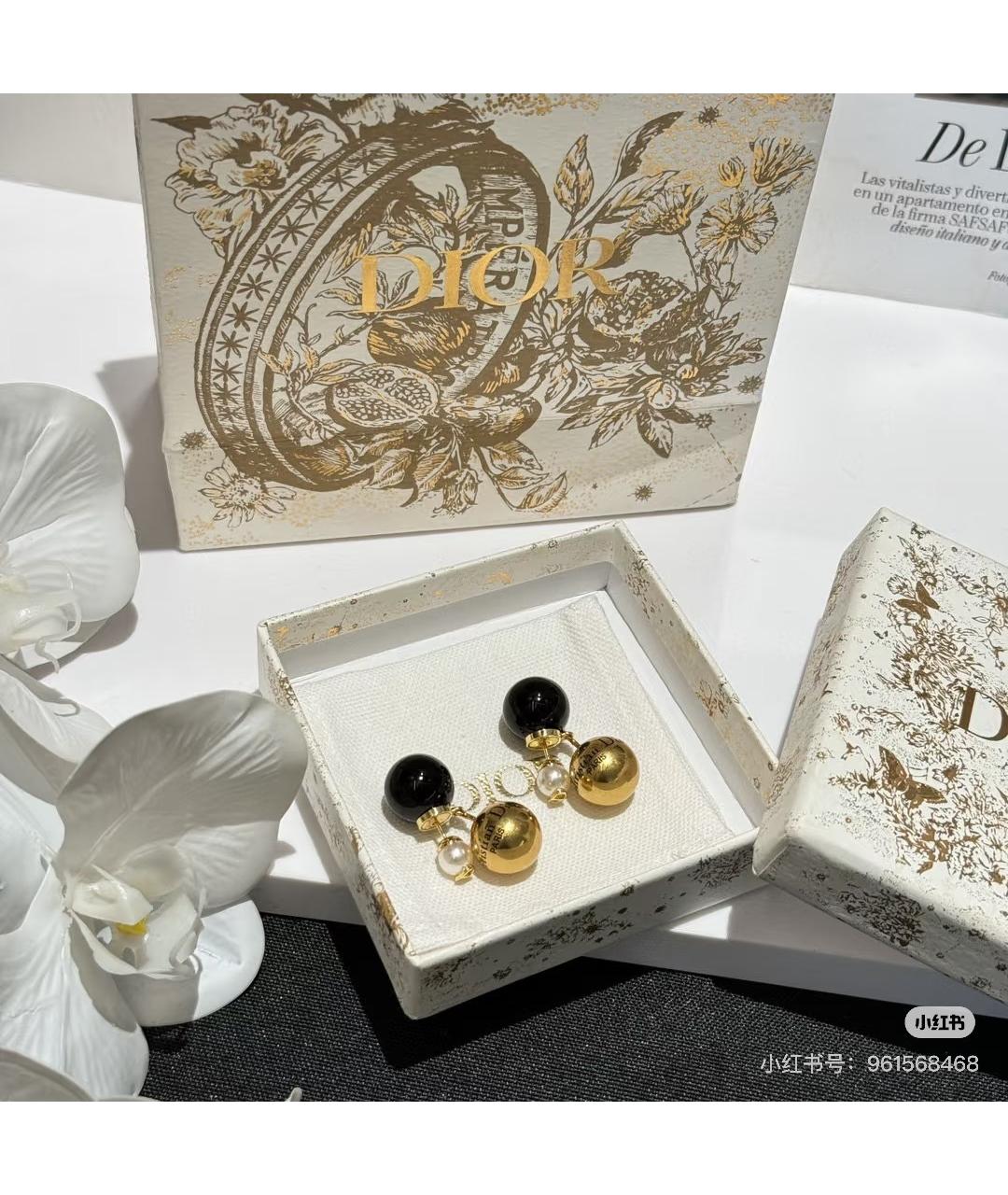 CHRISTIAN DIOR Черные серьги, фото 6