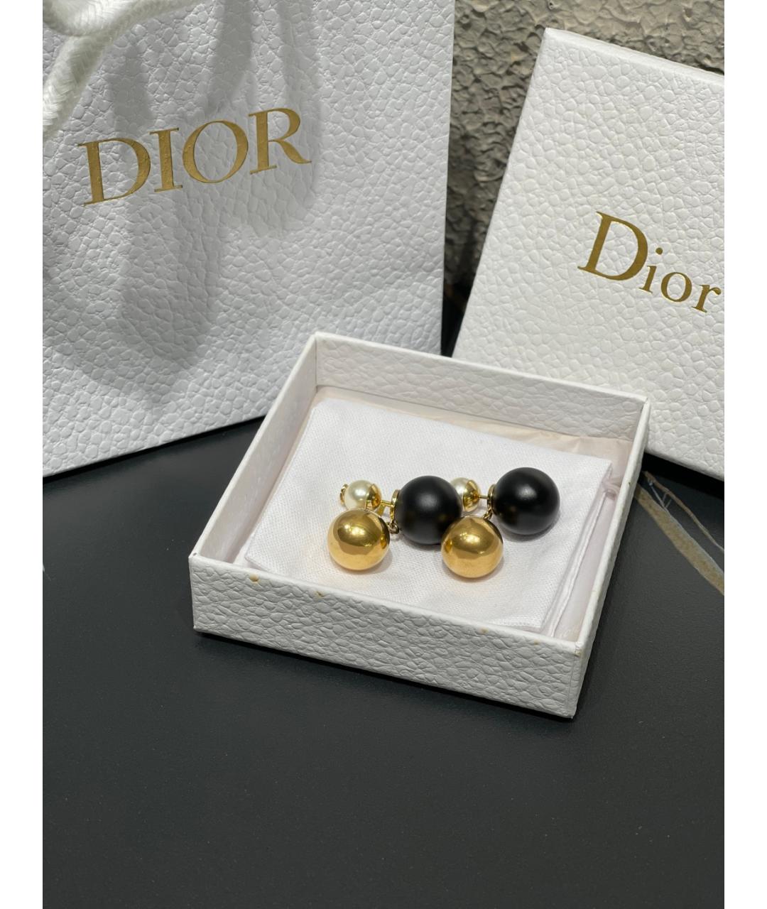 CHRISTIAN DIOR Черные серьги, фото 2