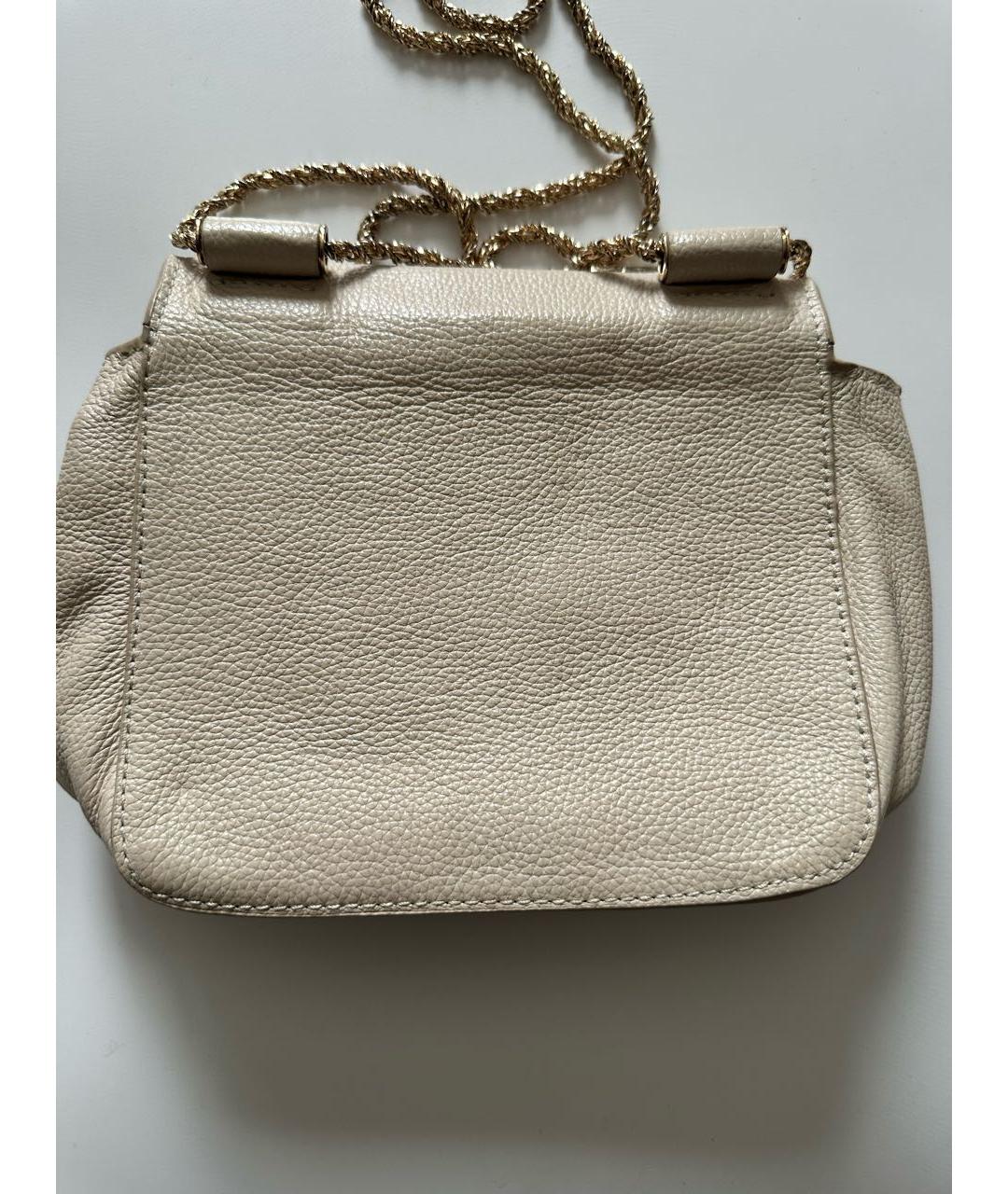 CHLOE Белая кожаная сумка через плечо, фото 4