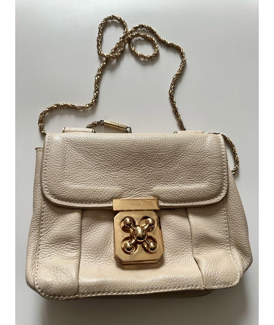 CHLOE Белая кожаная сумка через плечо, фото 8