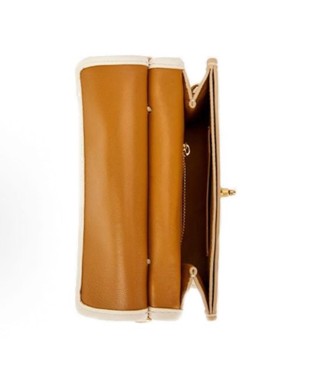 COACH Белая кожаная сумка с короткими ручками, фото 3