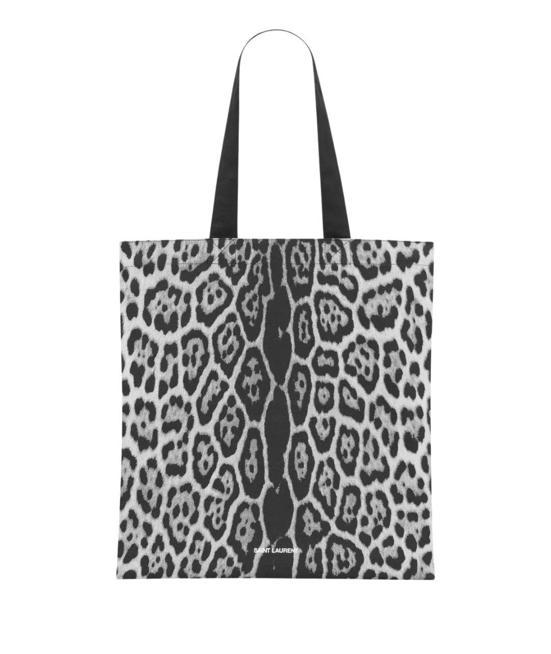 SAINT LAURENT Черная тканевая пляжная сумка, фото 1