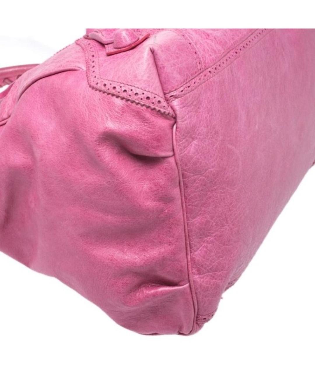 BALENCIAGA Фуксия кожаная сумка с короткими ручками, фото 8