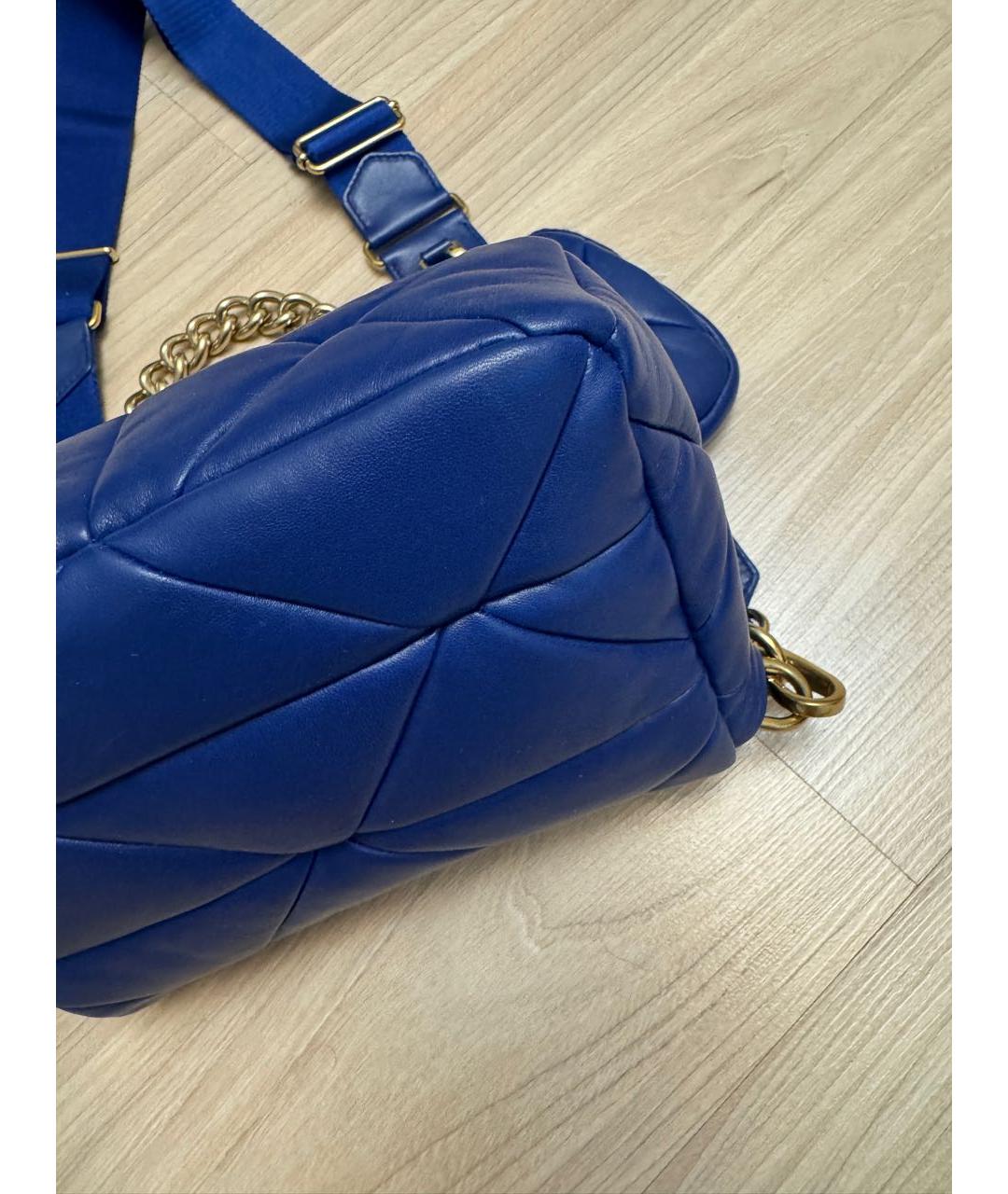 PRADA Синяя кожаная сумка через плечо, фото 6
