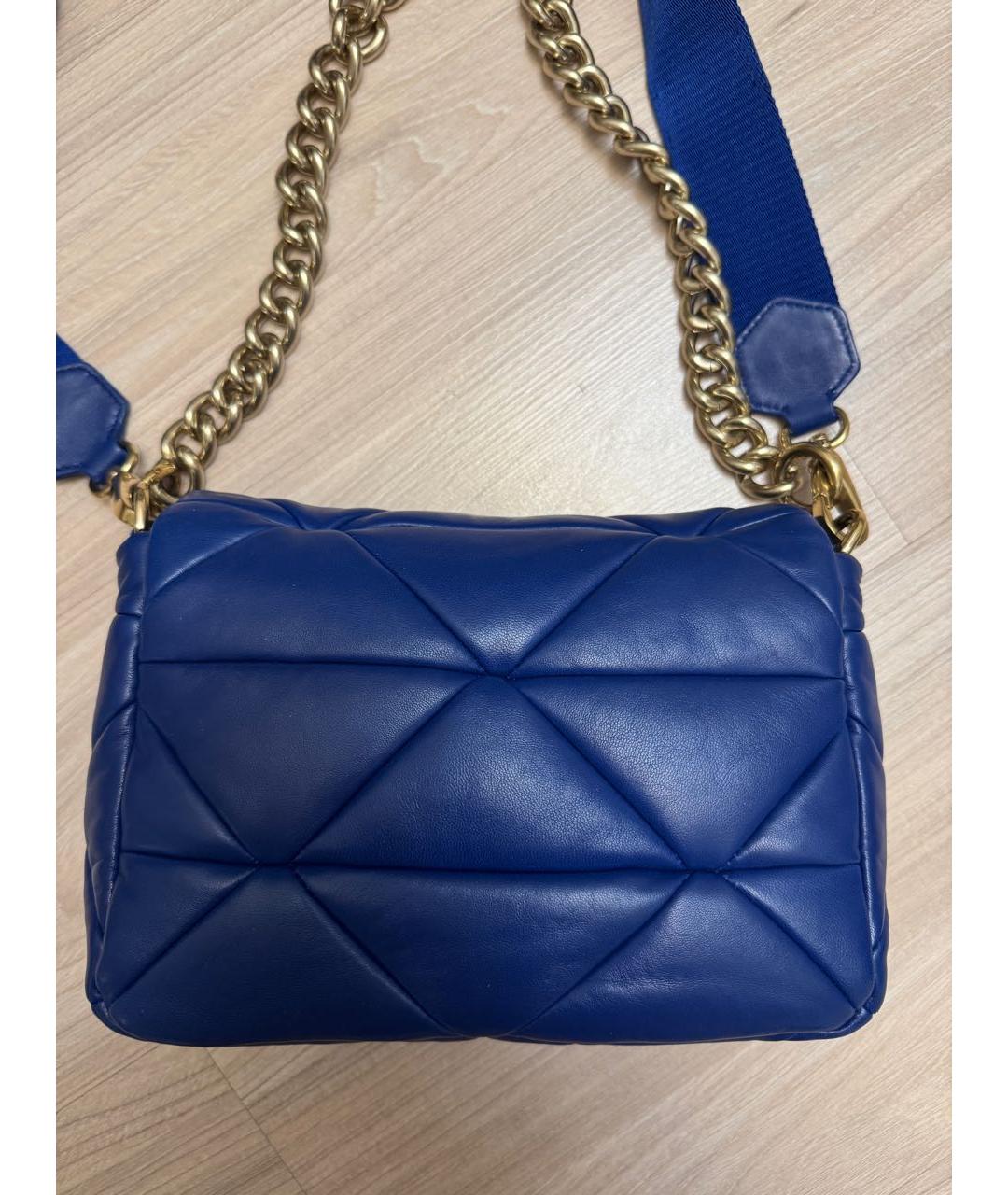 PRADA Синяя кожаная сумка через плечо, фото 2