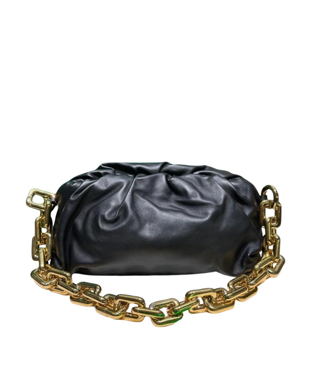 BOTTEGA VENETA Черная кожаная сумка через плечо, фото 1