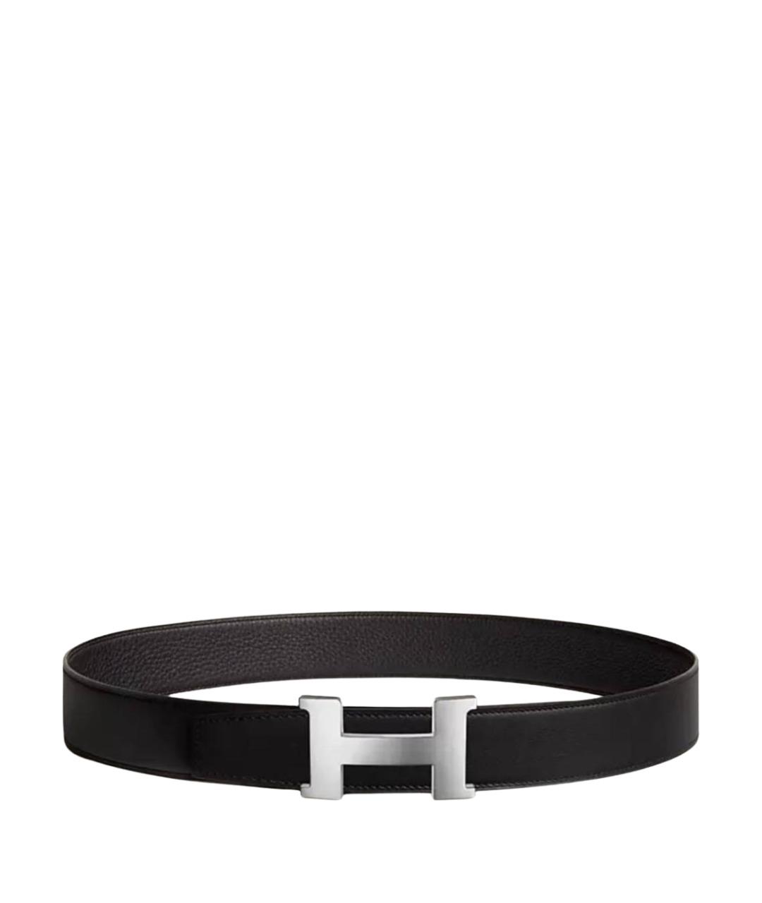 HERMES Черный кожаный ремень, фото 1