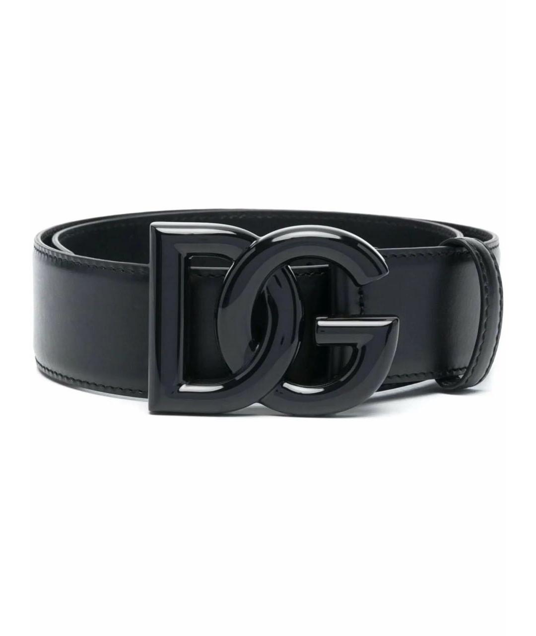 DOLCE&GABBANA Черный кожаный ремень, фото 1